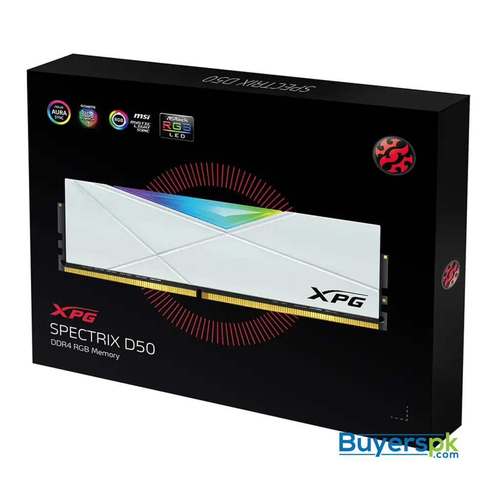 Xpg Spectrix D50 Rgb Desktop Memory: 16gb (2x8gb) Ddr4 3200mhz Cl16 White - RAM Price in Pakistan Xpg Spectrix D50 Rgb Desktop Memory: 16gb (2x8gb) Ddr4 3200mhz Cl16 White - RAM Price in Pakistan
